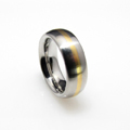 Platinum Ring with a Gold Inlay